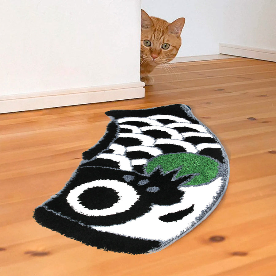 Feblilac Cute Black and Green Koi Fish Bath Mat Mom‘s Day Gift - view 2