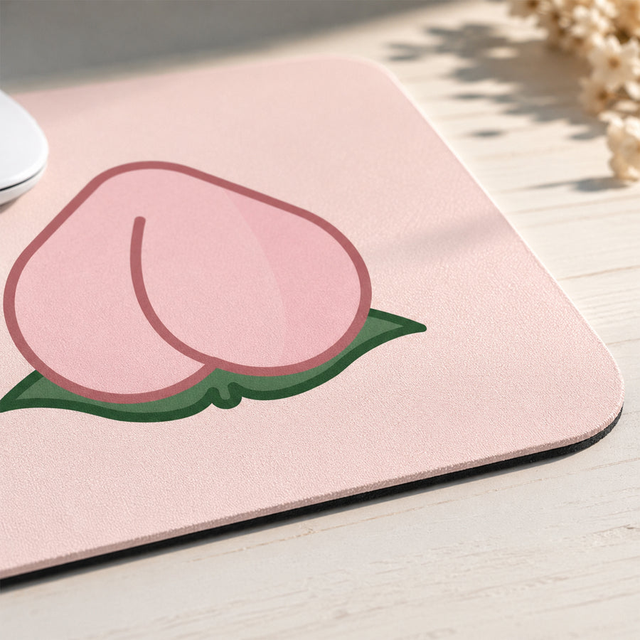 Feblilac Cute Peach Mouse Pad, Pink Desk Mat for Office & Study - view 2