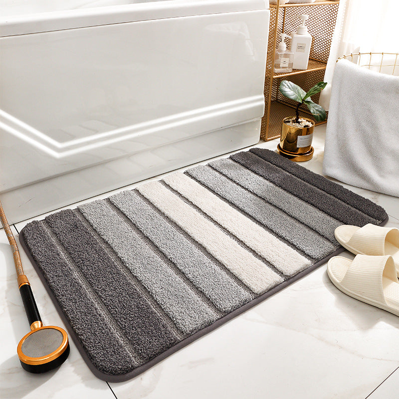 Feblilac Gradient Stripes Tufted Bath Mat