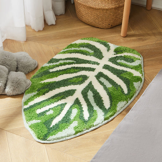 Feblilac Banana Leaf Tufted Bath Mat