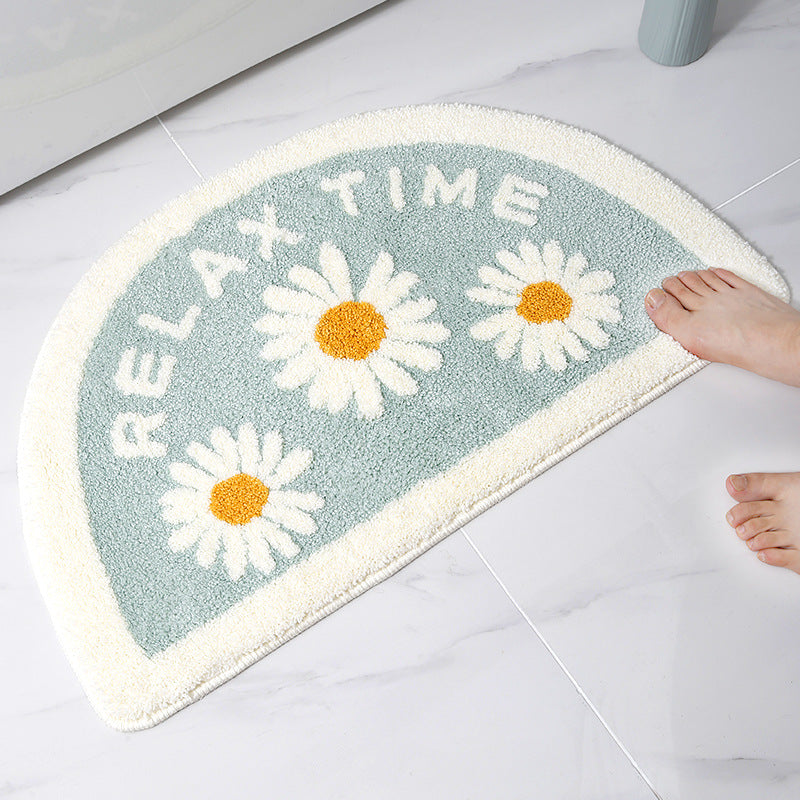 Feblilac Semicircle Daisy Tufted Bath Mat - view 4