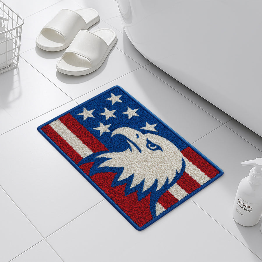 Feblilac American Eagle Flag Tufted Bath Mat - view 4