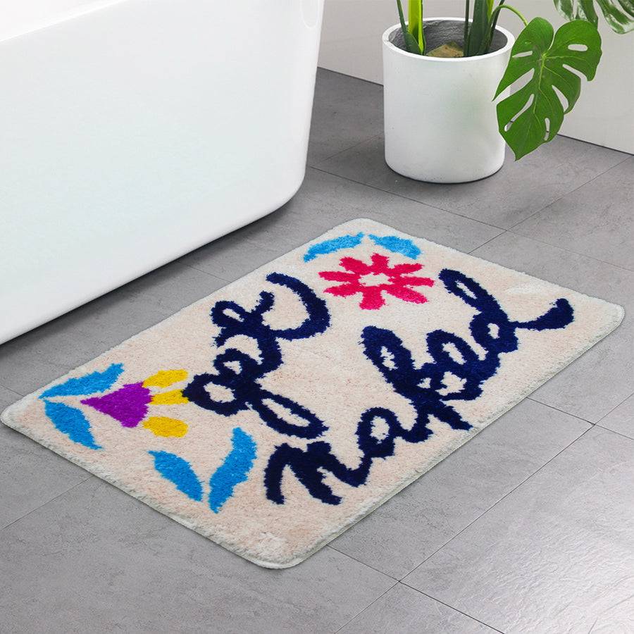 Feblilac Get Naked Flower Tufted Bath Mat - view 2