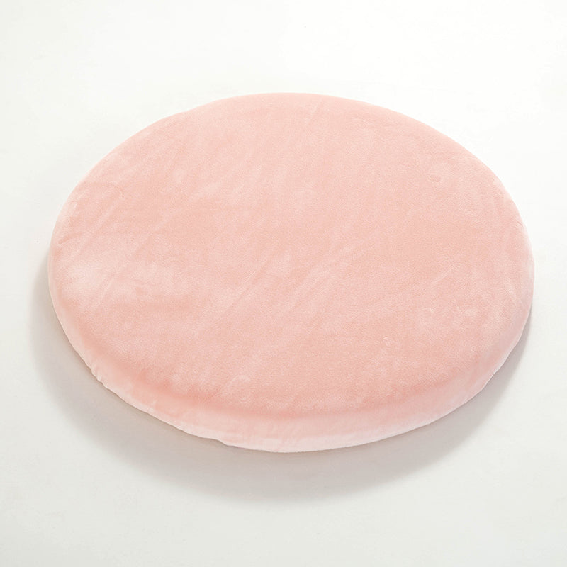 Feblilac Round Solid Plush Memory Foam Cushion