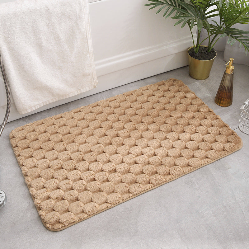 Feblilac Solid Raised Stones Bath Mat