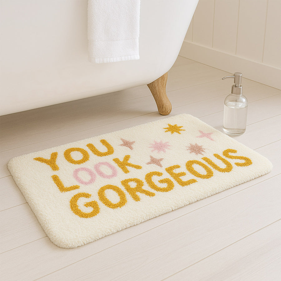 Feblilac You Look Gorgeous Tufted Bath Mat - view 2