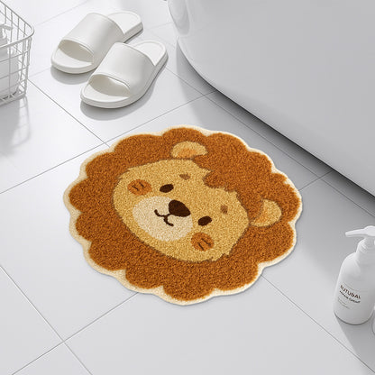 Cute Lion Tufted Bath Mat