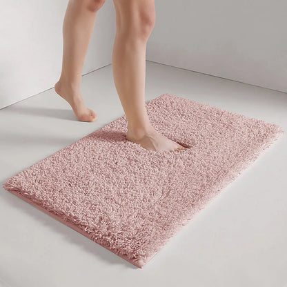 Feblilac Solid Color Extra Long Thick Bathroom Mat