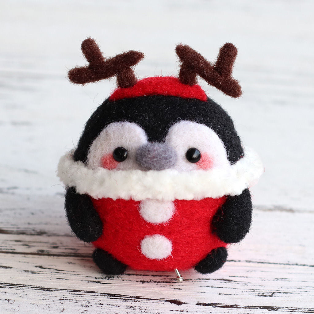 Cute Christmas Needle Felting Kit, Animal Felting Kit, Wool Felting Kit with Tools, Holiday Decor - view 11
