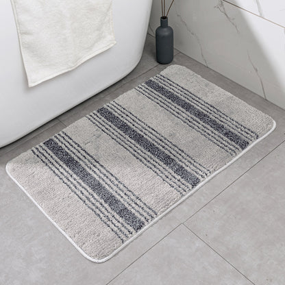 Feblilac Geometric Lines Tufted Bath Mat