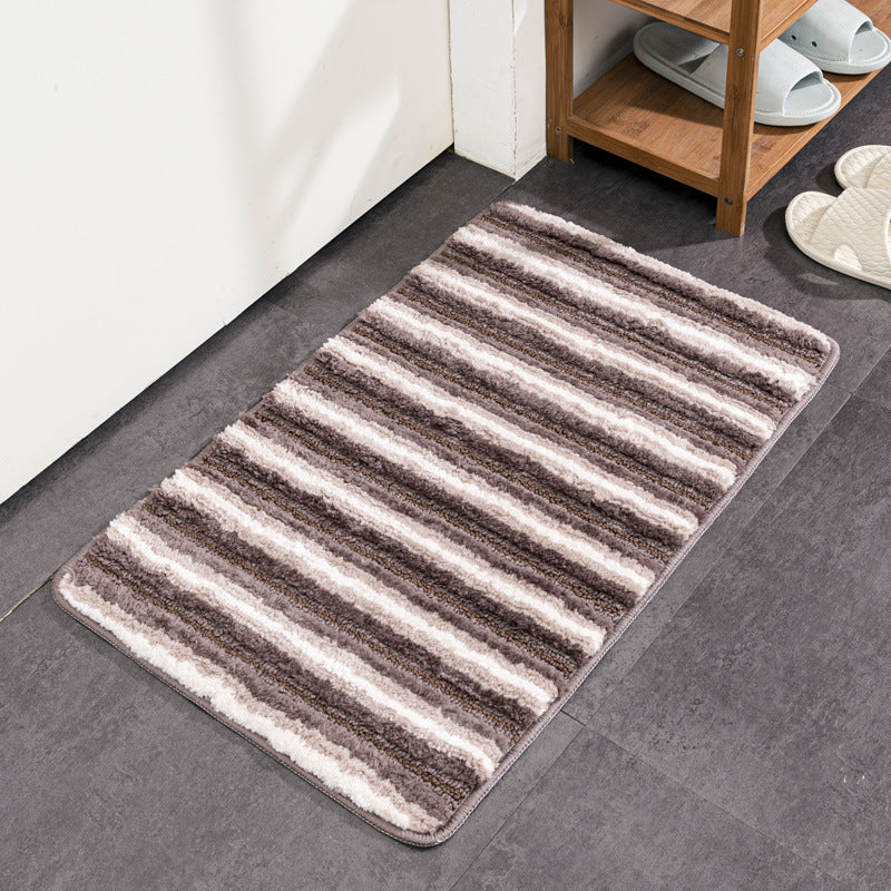 Feblilac Geometric Gradient Stripes Tufted Bath Mat - view 4