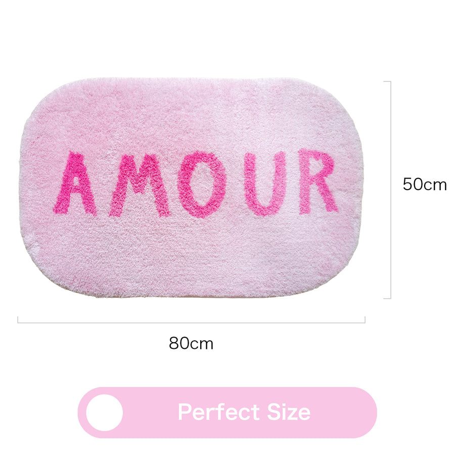 Feblilac Pink French AMOUR Tufted Bath Mat - view 4