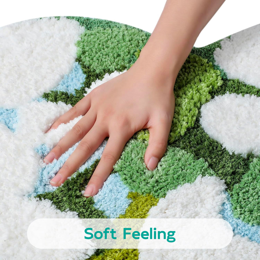 Green Moss Leaves Bath Mat 23"x35", 60x90cm - view 4