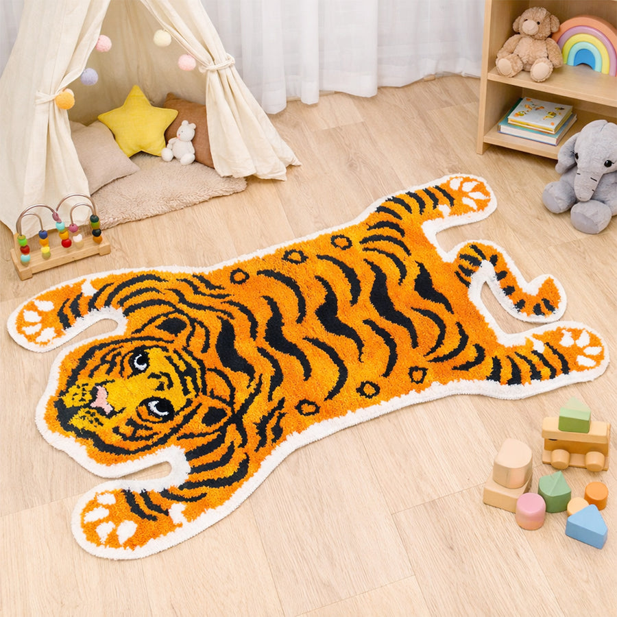 Feblilac Yellow Tiger Tufted Bath Mat - view 2