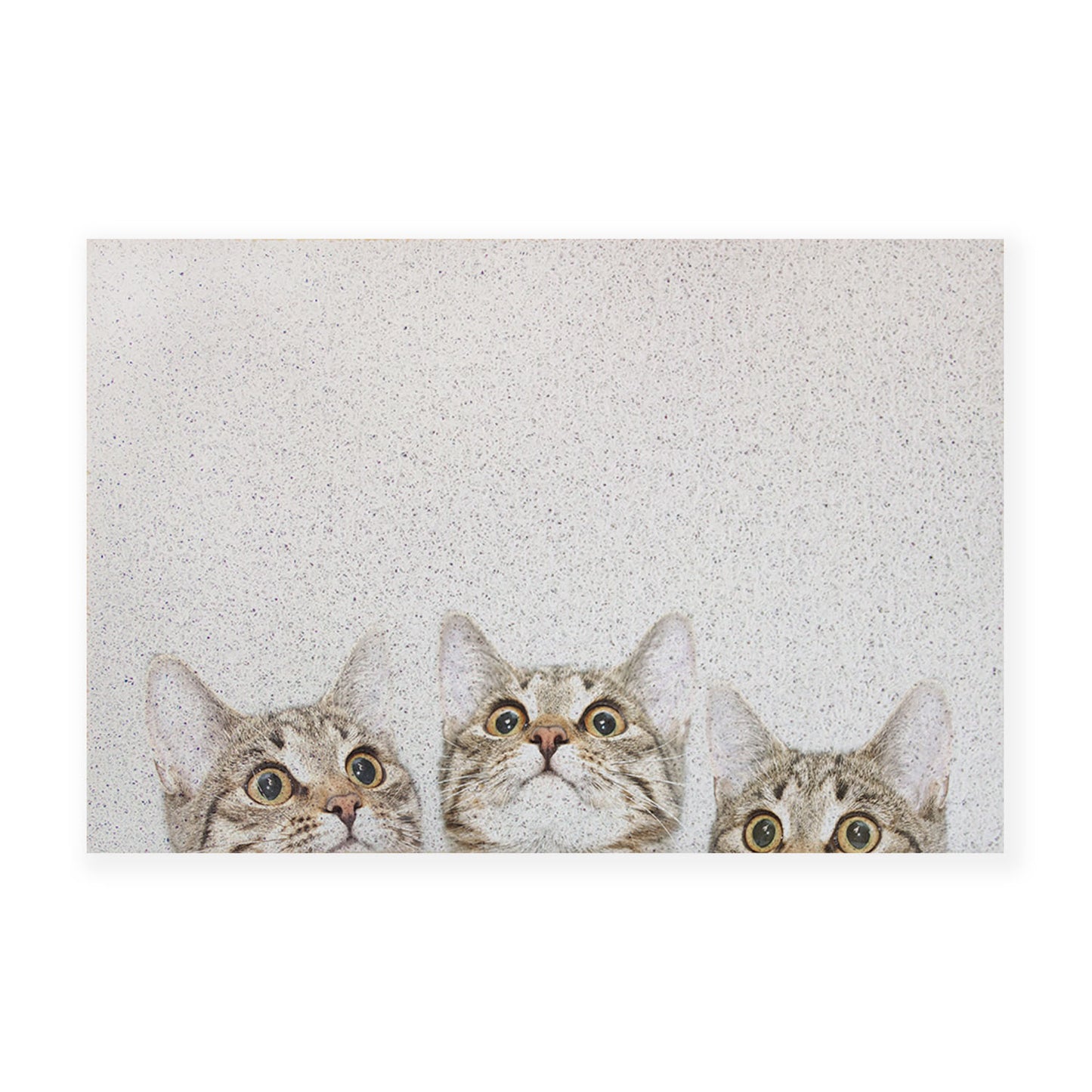 Feblilac Three Welcome Cats PVC Coil Door Mat