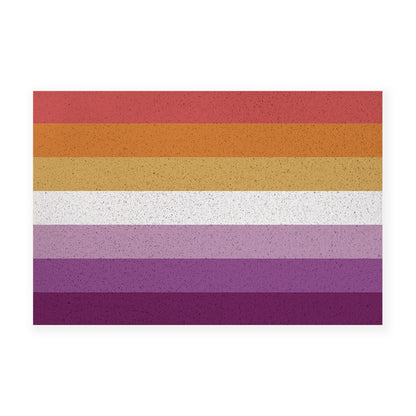 Feblilac Purple and Red LGBT Flag PVC Coil Door Mat