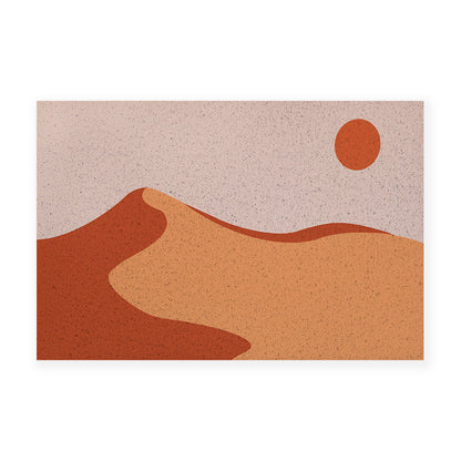 Feblilac Orange Desert Hills Sun PVC Coil Door Mat