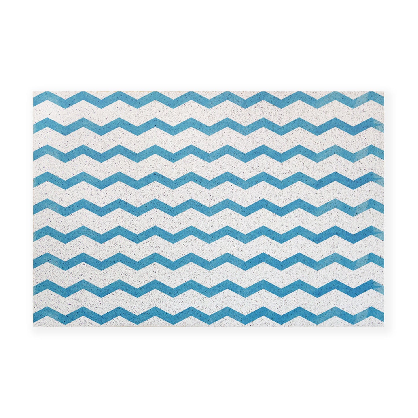 Feblilac Blue Gradient Watercolor Pattern PVC Coil Door Mat