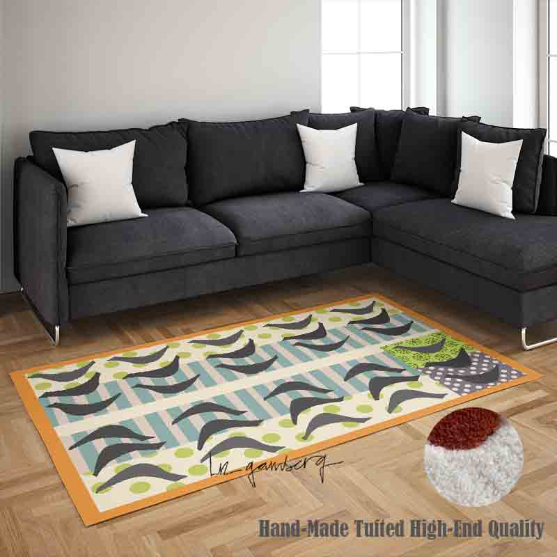 Feblilac Bird Reflections Handmade Tufted Acrylic Livingroom Carpet Area Rug by Liz Gamberg Studio from US - view 3