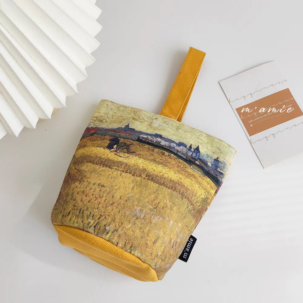 Van Gogh Tote Bag, Small Canvas Bag for Water Bottle