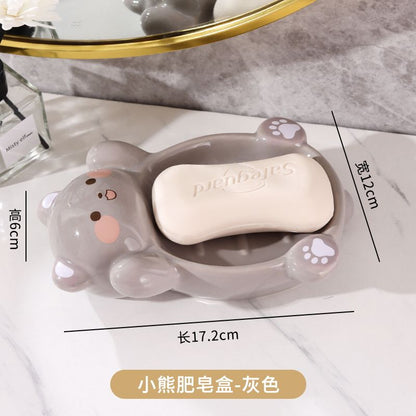 Feblilac Panda Soap Box for Bathroom