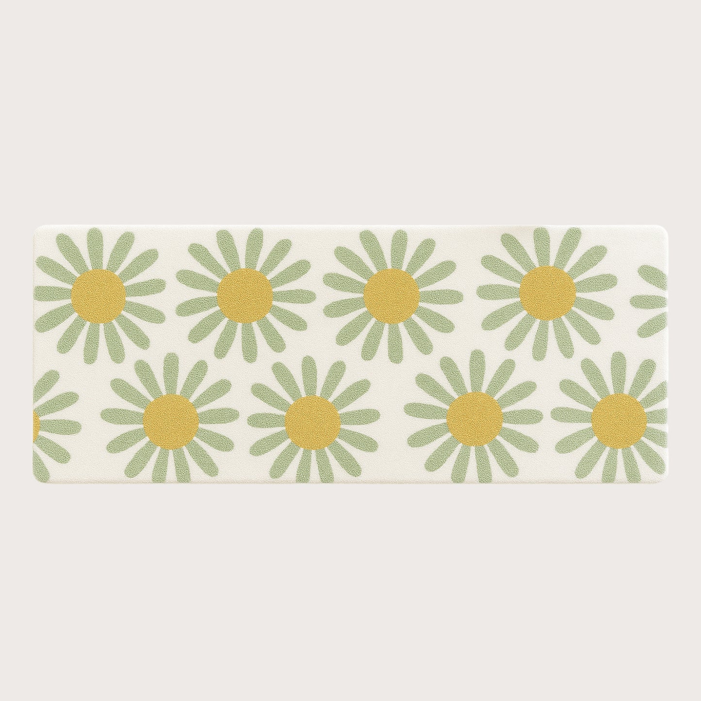Feblilac Daisy Floral Bath Mat – Soft Non-Slip Absorbent Rug for Bathroom & Entryway
