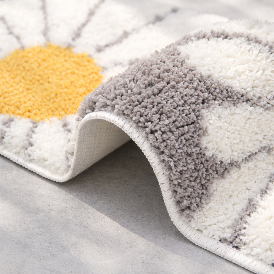 Feblilac Gray Daisy Tufted Bath Mat - view 3