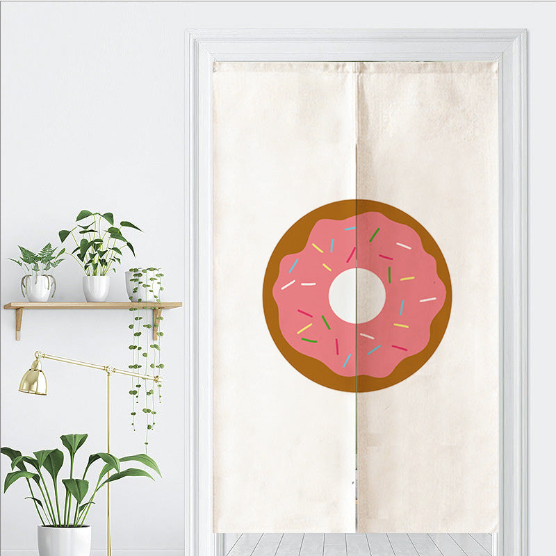 Feblilac Pink Donut Door Curtain