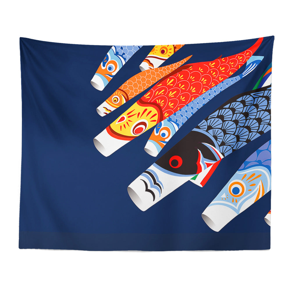 Feblilac Colorful Koi Flags Tapestry