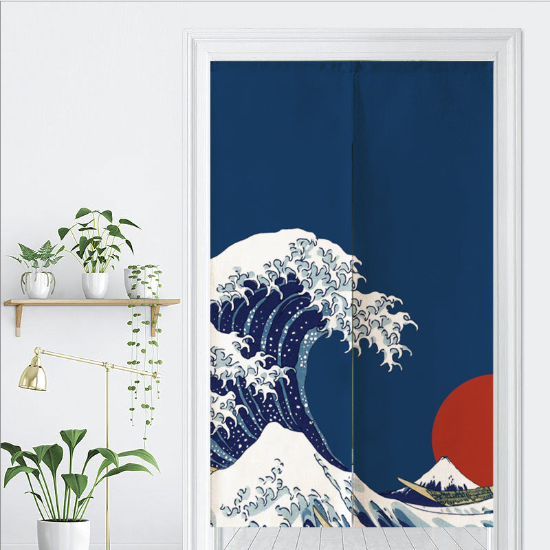 Feblilac Waves and the Sun Ukiyoe Kanagawa Door Curtain @Frank’s design