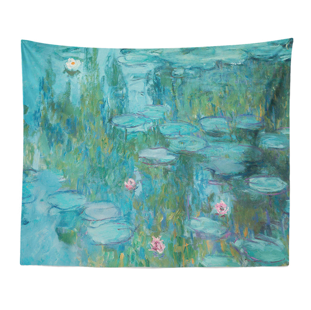 Feblilac Oil Painting Water Lily Tapestry