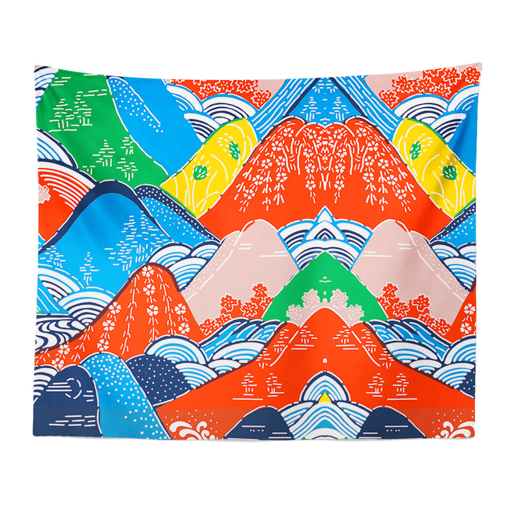 Feblilac Colorful Mountains Tapestry