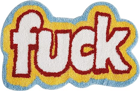 Feblilac Swear Words Fuck Funky Tufted Bath Mat - view 3