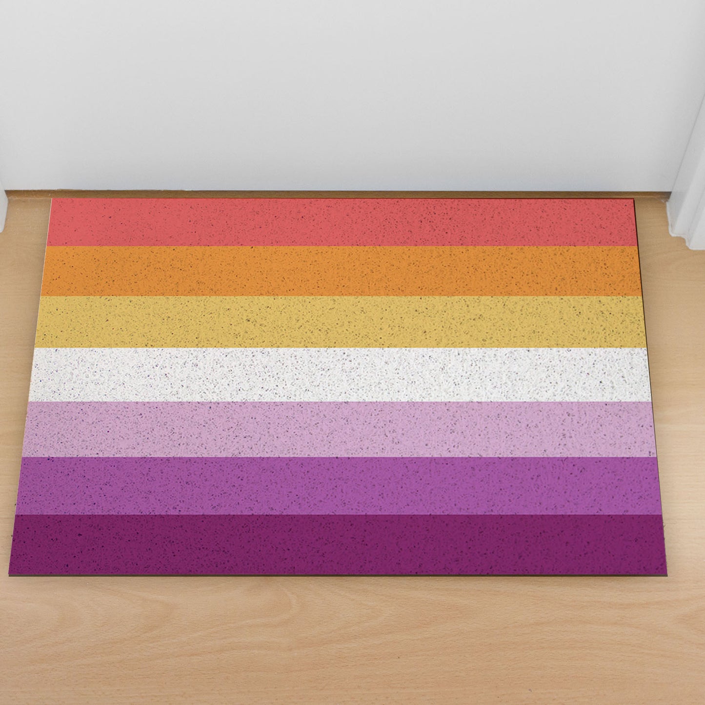 Feblilac Purple and Red LGBT Flag PVC Coil Door Mat