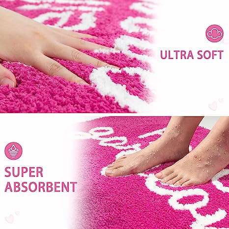Feblilac Pink Hello Gorgeous Tufted Bath Mat - view 3