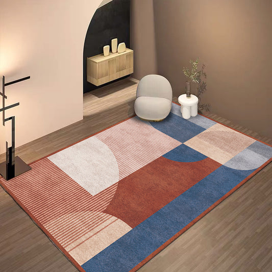 Feblilac Overlapping Geometric Abstract Morandi Living Room Carpet