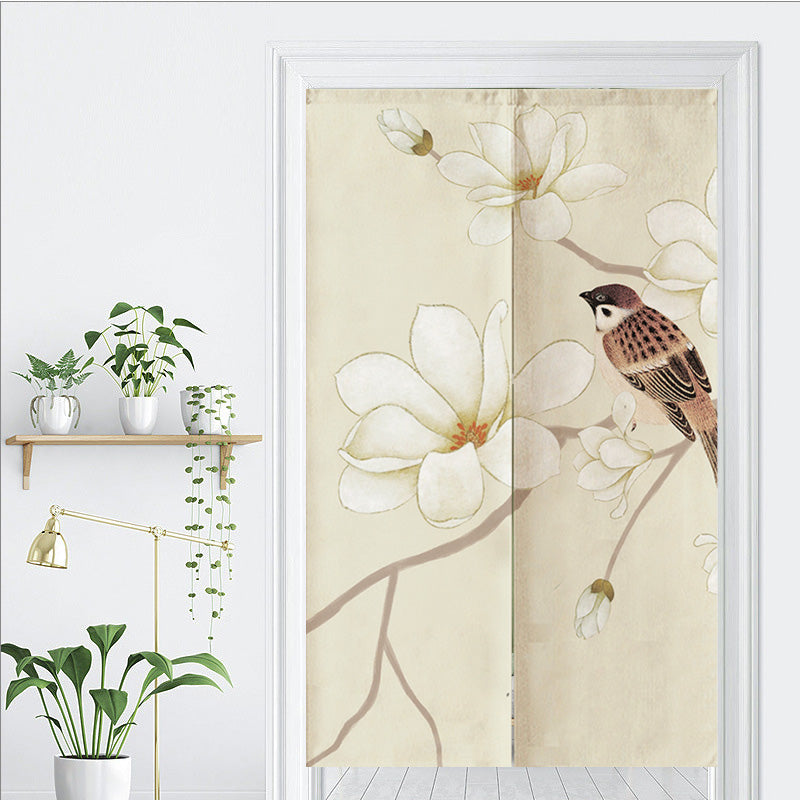 Feblilac Sparrow Magnolia Flower Door Curtain - view 3