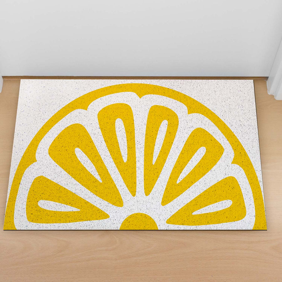 Feblilac Semicircle Golden Lemon PVC Coil Door Mat - view 3