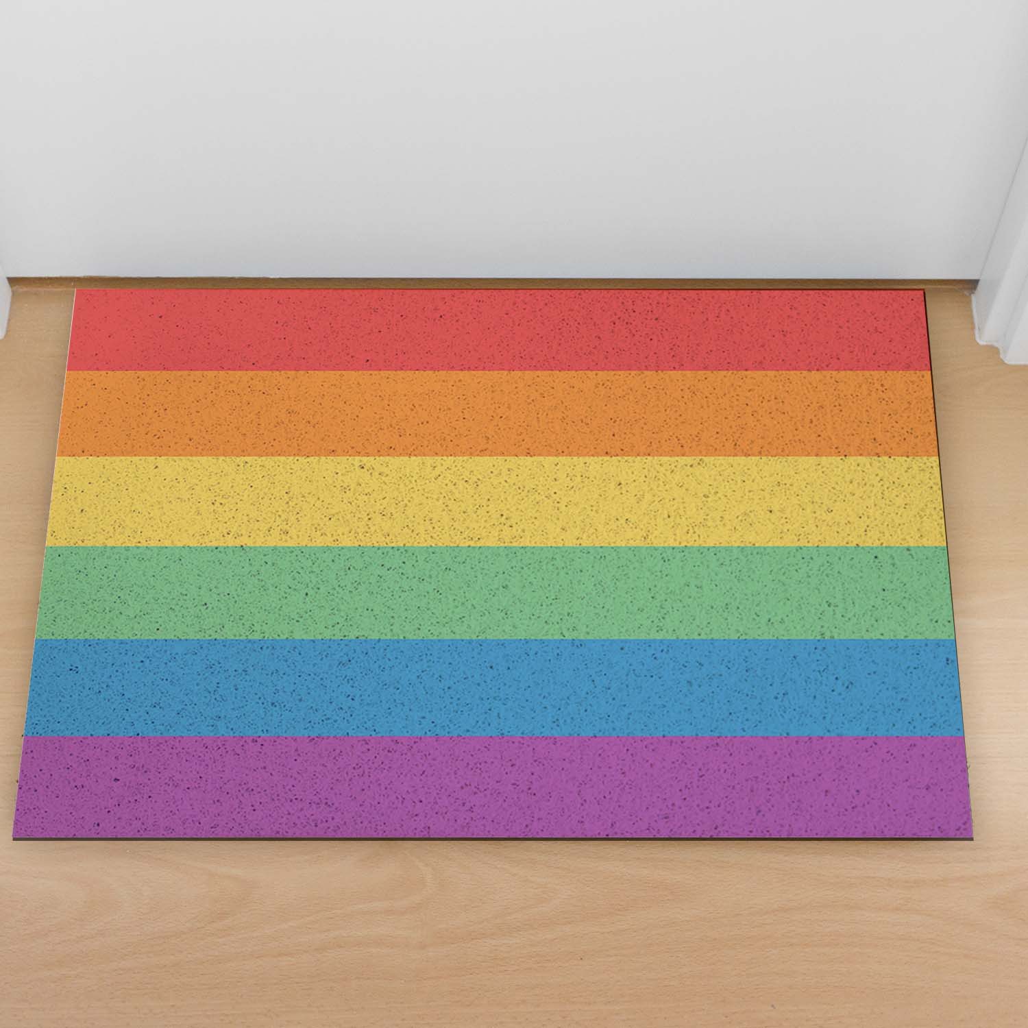 Feblilac Rainbow Colors LGBT Flag PVC Coil Door Mat