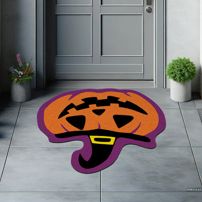 Feblilac Halloween Pumpkin PVC Coil Door Mat