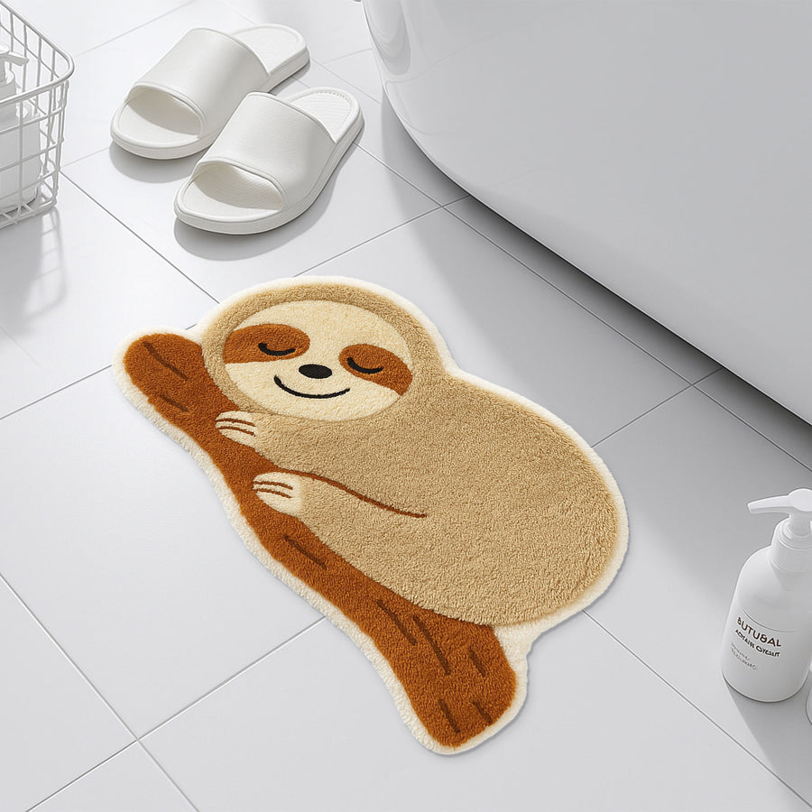 Cute Sloth Shaped Rug – Soft Tufted Animal Bath Mat | Feblilac - view 4