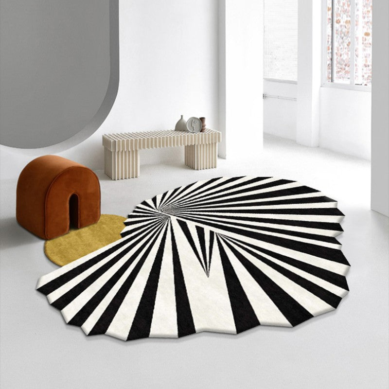 Feblilac Irregular Abstract Shell Handmade Tufted Acrylic Livingroom Carpet Area Rug