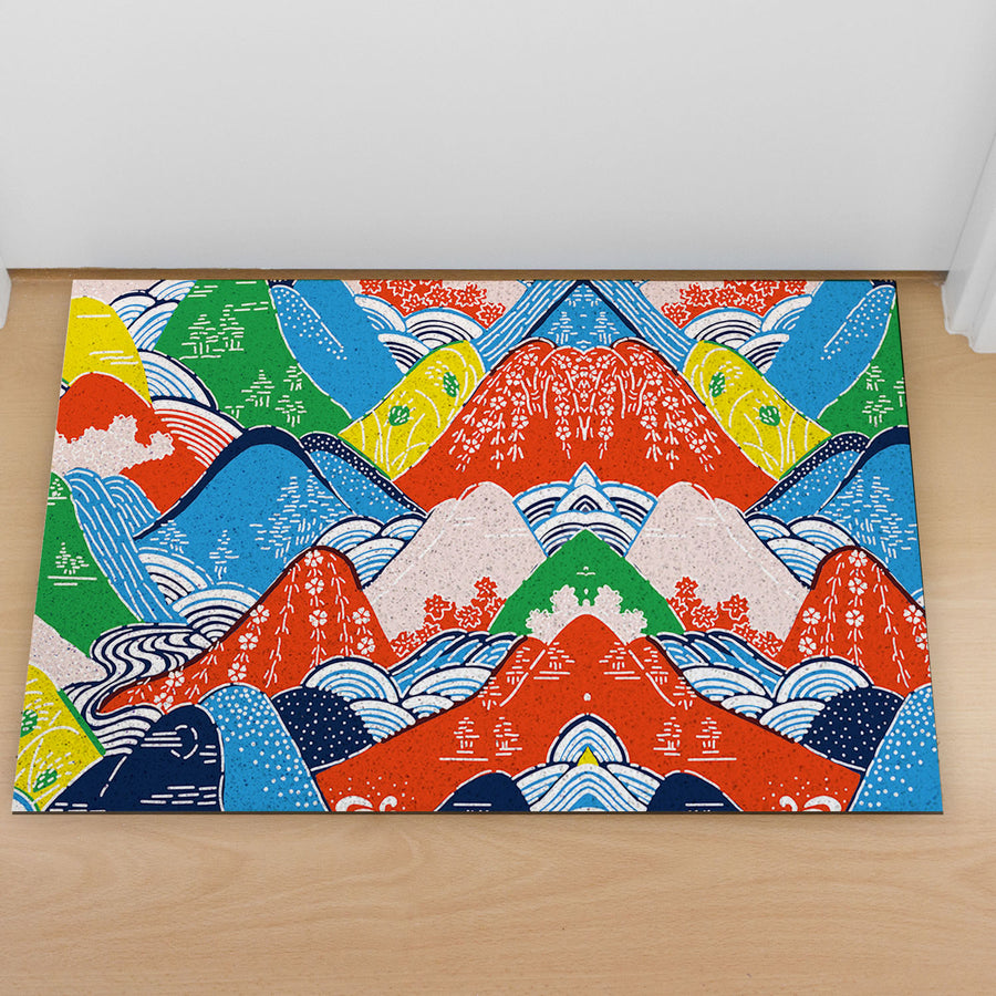 Feblilac Colorful Mountains PVC Coil Door Mat - view 3