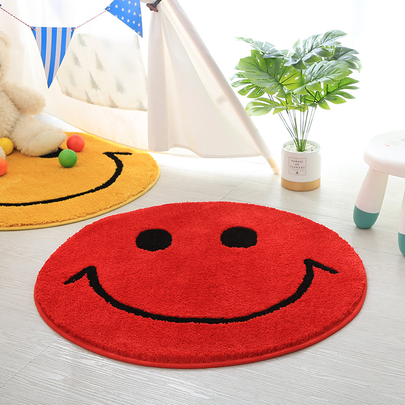 Feblilac Smiling Face Tufted Cushion Area Rug, Mat for Bedroom - view 3