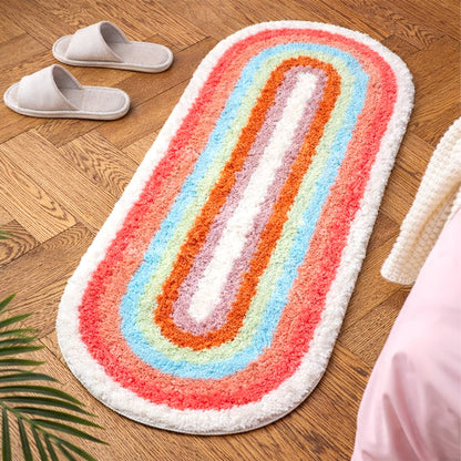 Feblilac Rainbow Runway Bedroom Mat