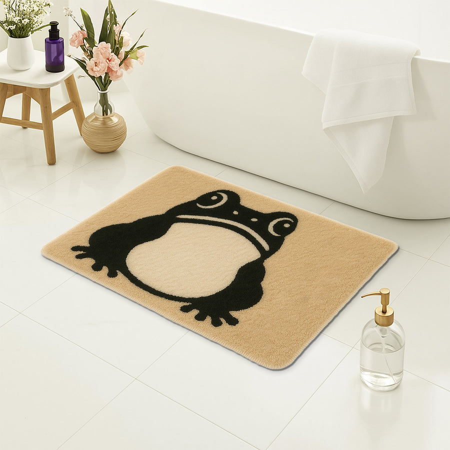 Feblilac Frog Tufted Bath Mat – Bold Amphibian Graphic, Fun & Playful Bathroom Rug - view 4