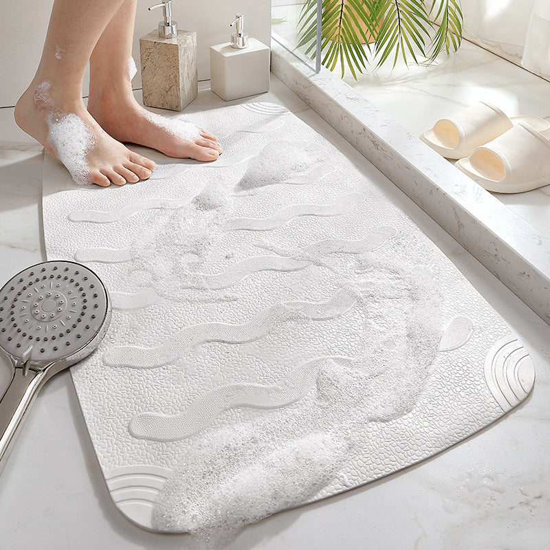 Feblilac Solid Wavy Pattern TPE Anti Slip Bathroom Mathtub Mats - view 3