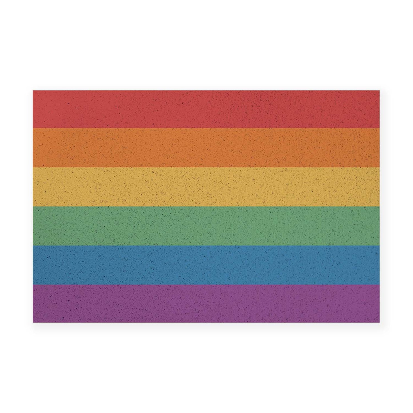 Feblilac Rainbow Colors LGBT Flag PVC Coil Door Mat