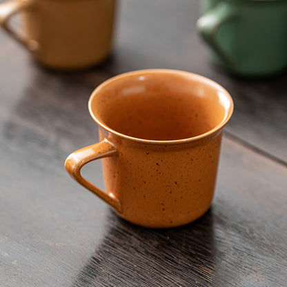 Feblilac Japanese Style Short Ceramic Mug Vintage Cup for Coffee or Tea