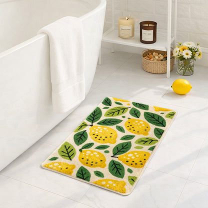 Feblilac Lemon Tufted Bath Mat